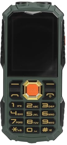 Topiky 2,4-Zoll-Handy, Dual-SIM-Karte, 16800 MAh Großer, Powerbank-Telefon, Integrierte Taschenlampe, MP3-Player, Sprachrekorder, Lange Standby-Seniorenhandy für den Tägliche (Green)