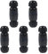 CNBTR Ethernet LAN Black IP68 Freidnly M25 Stuffing Locknut Plastic RJ45 UnShielded Underwater Cable Gland Connector for Double Cable Set of 5