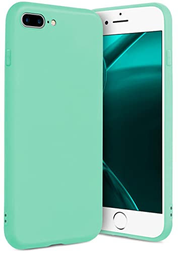 ONEFLOW Slim Case Kompatibel mit iPhone 7 Plus/iPhone 8 Plus Handyhülle Stoßfest & Minimalistisch, Ultra Dünne Bumper Design Handy Schutzhülle Matt, Leichte Hülle aus Silikon - Mint