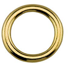 LENNIE 10x Rundring, O-Ring, Messing, Gold, Größe: 16 mm (5/8)