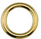 LENNIE 10x Rundring, O-Ring, Messing, Gold, Größe: 16 mm (5/8)