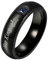 OIDEA Paar Ringe Herren Schwarz: Herren Eheringe aus Edelstahl mit Gravru Her King mit Zirkonia Partnerringe Trauringe Geschenk für Männer Freund Größe 54