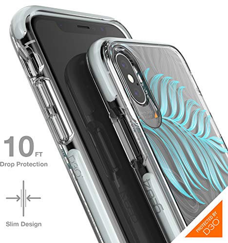 Gear 4 Victoria Designed for iPhone X/XS Case, Advanced Impact Protection by D3O - Blue Jungle