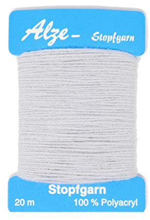 BIG-SAM - Stopfgarn | 20 Meter Wickelkarte | auch als Beilaufgarn verwendbar | viele Farben einzeln erhältlich oder als Farbset (Hellgrau)