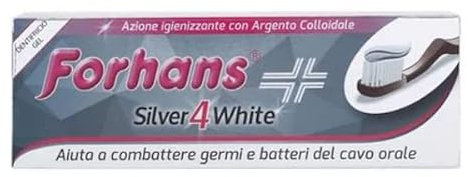 Forhans Silver4White Dentifricio Gel Con Argento Colloidale 75 ml