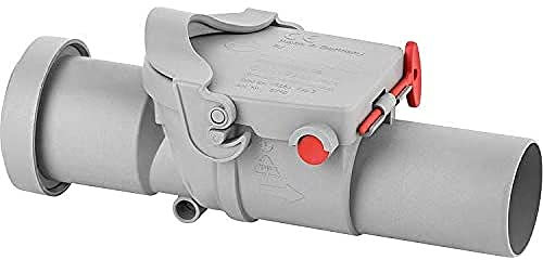 Rückstaudoppelverschluss DN50 mit Notverschluss, gerade