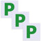 SMALUCK Fully Magnetic Green P Plates 3 Pack, Upgraded Extra Strong Stick On P Sticker for Car