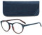 VEVESMUNDO Anti Blaulicht Lesebrillen Computer Damen Herren Federscharnier Klar Groß Runde Retro Vintage Vollrandbrille Lesehilfe Sehhilfe Blaulichtfilter Brille (Blau, 1.0)
