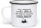 Fashionalarm Emaille-Tasse Viele Menschen Machen Urlaub - die coolsten Angeln beidseitig Bedruckt | Emaille-Becher mit Spruch Geschenk Angler, Weiß/Schwarz
