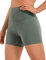 CRZ YOGA Naked Feeling Damen Radlerhose Blickdicht Hohe Taille Kurze Sporthose Yoga Sommer Shorts für Gym Sport - 10cm Grauer Salbei 38