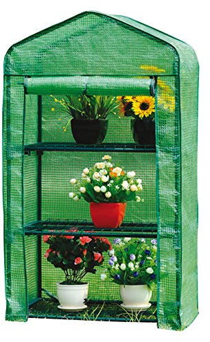 STREND PRO Gewächshaus für optimales Pflanzenwachstum | inkl. Gewächshaus Folie | Grün Gewächshaus Balkon | Foliengewächshaus Winterfest