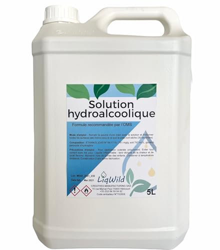 LiqWild - Solution hydroalcoolique pour l'antisepsie des mains 5L