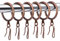 30 Stücke Metall Vorhang Gardine Ringe Vorhang Hängender Ringe und 30 Stücke Metall Vorhang Gardine Stift Haken für Fenster Tür Duschvorhang, 30 mm Innendurchmesser (Bronze)