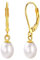 Silvora S925 Silber Ohrhaken Zuchtperlen Ohrhänger mit 6mm Tropfenformperlen Ohrringe 18K Vergoldet Damen Ohrstecker Basic Perle Ohrringe für Damen Mädchen