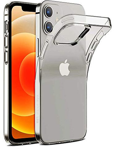annaPrime Etui Coque Housse pour Apple iPhone 12 6.1, Coque Silicone Gel UltraSlim et Ajustement Parfait Couleur Transparent