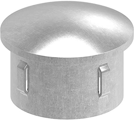 Stahlstopfen | leicht gewölbt | für Ø 48,3x2,5-2,9 mm | Stah S235JR, roh