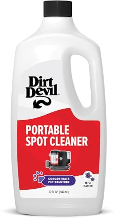 Dirt Devil Pet Portable Spot Cleaner Solution, 32 oz., Fresh Blossom Scent, Upholstery and Carpet Shampoo Solution, Eliminates Pet Messes and Odors, Pair with Dirt Devil Portable Spot Cleaners