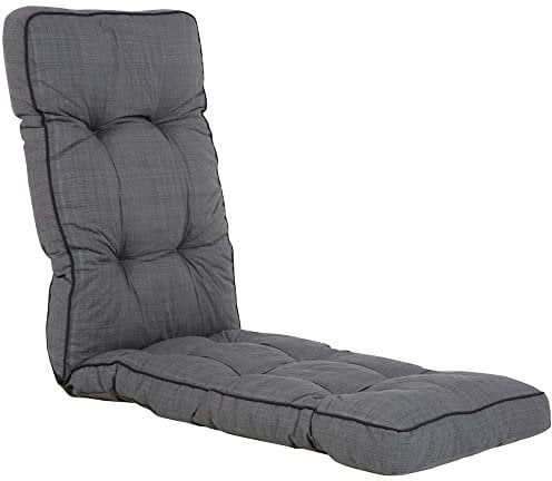 PATIO Dicke Liegenauflage Royal/Lena Plus 155 x 48 x 8/10 cm Auflage Gartenliege Tasche zur Befestigung für Gestell bis 45 cm breit mit Ø 18 mm Rohrdicke