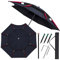 LIGUOYI Parapluie De Pêche Parasol De Plage Exterieur, Protection UV Ø 2m/2,2m/2,4m/2,6m Tissu pour Parasol Résistant À Pluie Parasol De Jardin Extérieur, Parapluie Inclinable Rotatif À 360 °