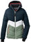 Killtec Damen Ksw 1 Wmn Ski Qltd Jckt Winterjacke Jacke in Daunenoptik mit abzippbarer Kapuze und Schneefang, grüngrau, 44 EU
