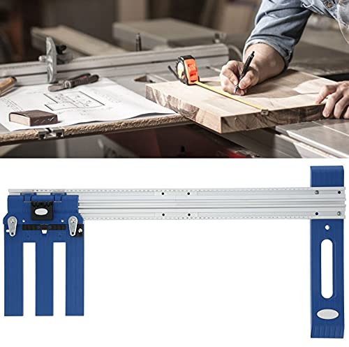 Holzbearbeitungs-Schnittführungsbrett, Schnittpositionierungsführung Aluminiumlegierung Längsschnitt-Kreissägen-Positionierungsplatte 0-60 cm