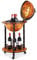 COSTWAY Globusbar Weltkugel, Globus Bar auf Rollen, Barwagen Retro, Servierwagen Holz, Weinständer, 2 Ebenen Hausbar, Weinregal für Wein, Spirituosen, Getränke, Braun
