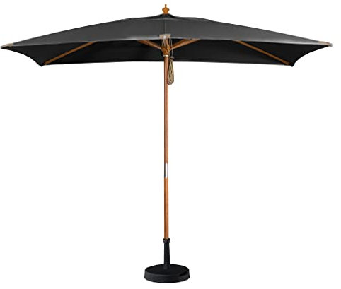 Harbour Lifestyle Styx 3m x 2m Deluxe Wooden Parasol in Grey