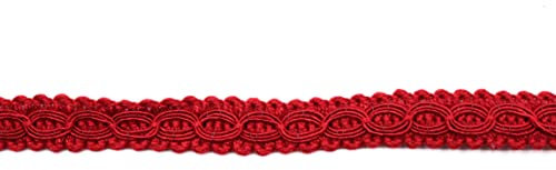 Merceria Pour Toi... 1 Metro Passamaneria Agremano copripunto Altezza 1 cm 100% Poliestere Centri lumi sedie mantovane Arredamento casa rifinitura (19 Rosso Scuro)