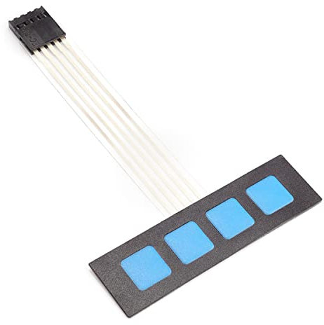 BerryBase Membran Folientastatur 4 Tasten (ohne Beschriftung) mit Klebeschicht