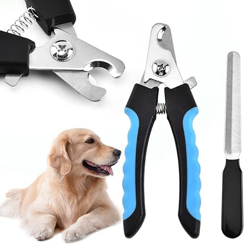 Dog & Cat Pets Nail Clippers and Trimmers Professional Pet Nail Clipper Grooming Tool for Thick Nails Easy-to-Cut Pets Nail Cutter with Free Nail File for Large and Small Animals (Small, Blue,)