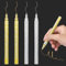 DONQL 4Pcs Acrylic Paint Pen 0.7mm Metallic Permanent Acrylic Markers Set Glass Glitter Paint Pens for Fabric Glass Rock Wooden Ceramic Leather (2 Gold & 2 Silver)