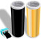 2 Rollen Smart Vinyl Permanent für Cricut Joy 14x200cm Plotterfolie Selbstklebend Vinyl Roll, Heat Transfer Vinyl für DIY T-Shirt, Tassen, Autos, Banner, Dekoration (Schwarz + Goldspiegel)