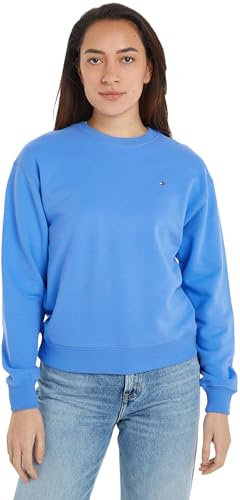 Tommy Hilfiger Damen Sweatshirt ohne Kapuze, Blau (Blue Spell), XL
