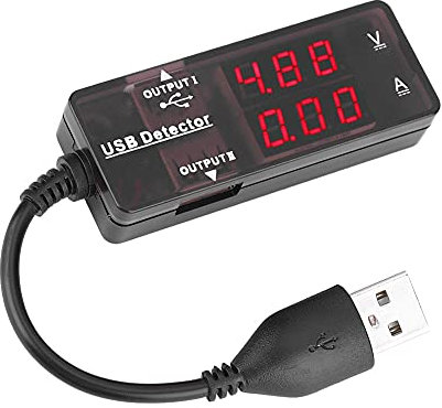 USB-Voltmeter-Amperemeter, USB-Detektor, Dual-Display für Mobiltelefone
