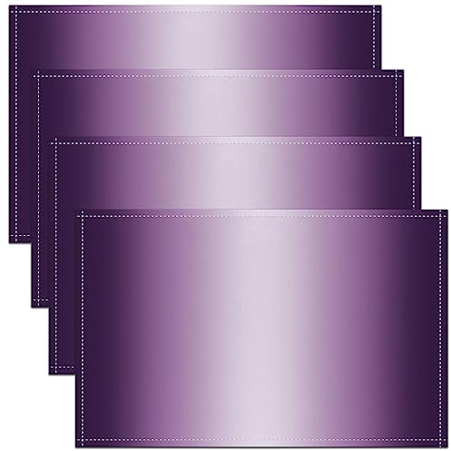 45X30cm Purple and White Gradient Style Placemat - Ombre Printed Washable Fabric Table Mats for Kids, Women, Men - Geometric