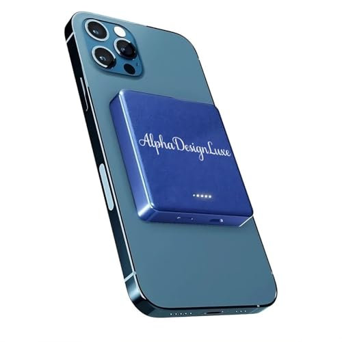 AlphaDesignLuxe Power Bank Magnetico 10000mAh Ricarica Rapida Wireless 15W USB-C 20W Mag-Safe per iPhone Samsung Huawei Xiaomi Oppo VIVO Caricabatterie Esterno Portatile Mini Batteria
