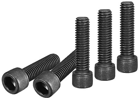 DTGN 3/8-16X1-1/2 (Dxh) Vis À Tête Cylindrique À Six Pans Creux - Lot De 10 - Idéal Pour Les Fixations De Meubles - Filetage Complet - Acier Au Carbone 12.9 - Tête Ronde, Noires