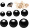 160 Stück große Sicherheitsaugen für Amigurumi, 10–30 mm, Stofftieraugen, schwarze Sicherheitsaugen zum Häkeln, Kunststoff-Sicherheitsaugen mit Unterlegscheiben für DIY-Teddybär-Herste