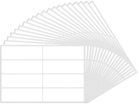 YIKIADA Weiß Etiketten 75 × 25 mm Rechteckig Selbstklebend Klebeetiketten Wasserdicht Aufkleber für Marmelade Beschriften Adressetiketten 160 Stück
