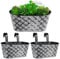 BOFUNX 2pcs Hängetöpfe Set Vintage Pflanztopf Blumentopf Übertopf mit Haken Balkon Blumentopf Hängend für Dekotation Balkon Draussen Innenwand Garten Wand Geländer Zaun(Diamantgitter 27×14×22cm)