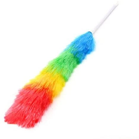 RybdaFDc Staubtuch, Staubwedel, Set Staubwedel, Haushalts-Regenbogen-Staubwedel, praktischer Staubwedel aus Kunststoff, Teleskopstiel, Kehrbürste, Reinigungsprodukt, Werkzeuggriff, Staubwedel