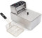 6L 2500W Friteuse électrique Acier inoxydable Cuisine professionnelle Zone froide Friteuse Résistance immergée, Contrôle de la température, Démontable, Surveillance facile, facile à nettoyer.