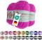 Emilie-Textil Premium Polyacryl-Garn 3X100g 20 Farben OEKO-TEX zertifiziert für Babys/Allergiker, Garn zum häckeln und stricken (3, Pink)