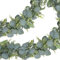 2 Stück Künstliche Girlanden Eukalyptus Girlande Eukalyptus mit Weidenblättern Girlande Pflanze 1,8m Hängepflanzen mit Weiße Blumen Silberdollar Eukalyptusranke für Hintergrund Hochzeit Dekoration