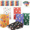 MORAINJAY 24Stk Geschenktüten Weihnachten, Klein Weihnachtstüten für Adventskalender zum Befüllen, Weihnachtstüten Papiertüten Xmas mit 24 Aufkleber, Kraft Papier Geschenk Tüten für Giftbags A