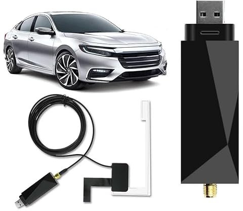 Auto DAB/DAB+ Dongle USB Adapter mit Autoscheibenantenne, Universal für Android Autoradio Player, mit DAB APP, Digital Signal Radio