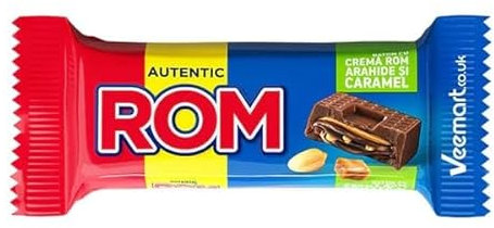 ROM, Barrette di cioccolato al latte con crema di pistacchio e caramello, 36 x 29 g