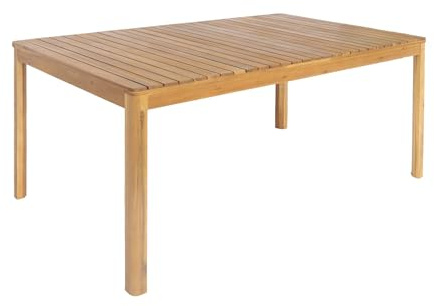 sweeek - Gartentisch aus Akazienholz mit abgerundeten Ecken, 8 Plätze, 160 x 90 x 75 cm - Senora