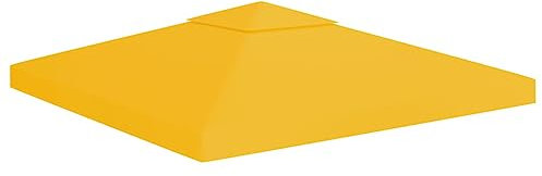 Myheimly Pavillon-Dachplane mit Kaminabzug 310 g/m² 3x3 m Gelb