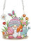 Generisch DIY Diamond Painting Türkranz Osterkranz Hase Diamond Painting Anhänger mit Kette Osterei Diamant Malerei Fensterbilder Ostern Kranz Set für Wand Und Eingang Dekoration-Ostern wichtel